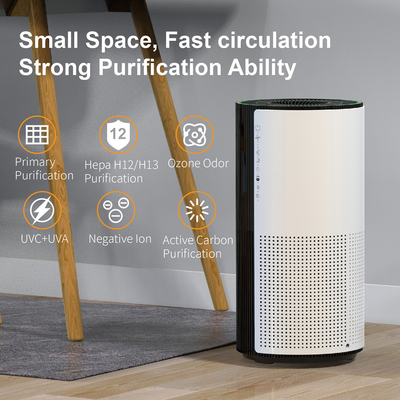Bedroom Appliances Whole House Hepa UV Air Purifier ABS Plastic